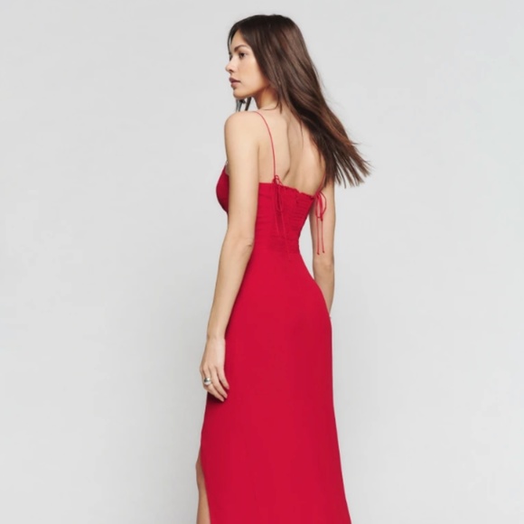 Reformation Kourtney Dress Cherry Sz 4 - Picture 3 of 6